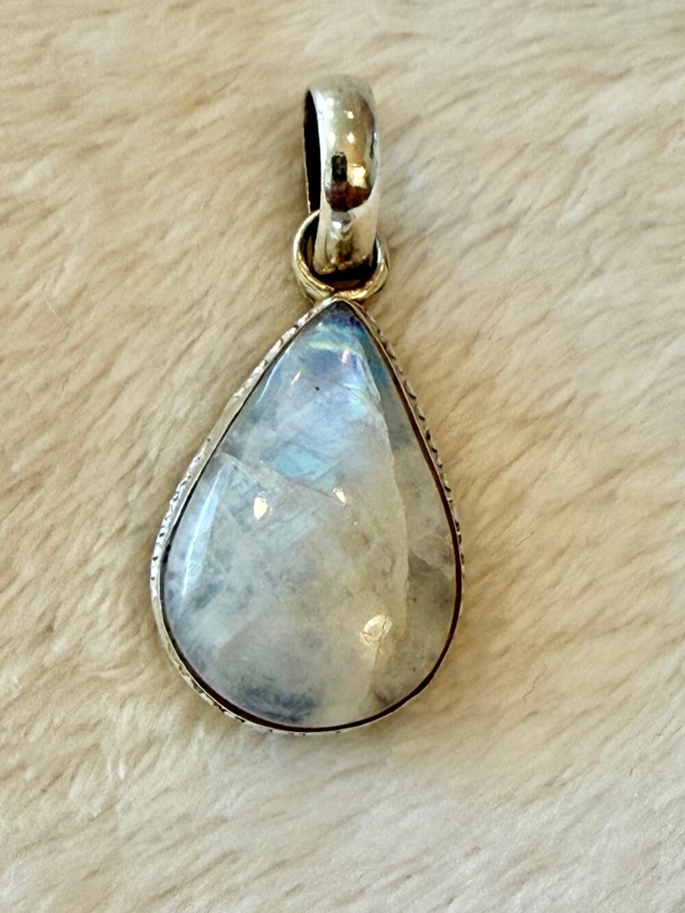 Moonstone and Silver Pendant